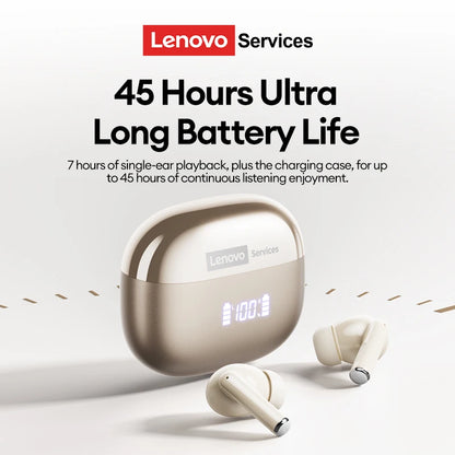 New Lenovo LE232 ANC Bluetooth 6.0 Headphones Active Noise Cancelling Wireless Earphone Power Display Music TWS Earbuds Choice