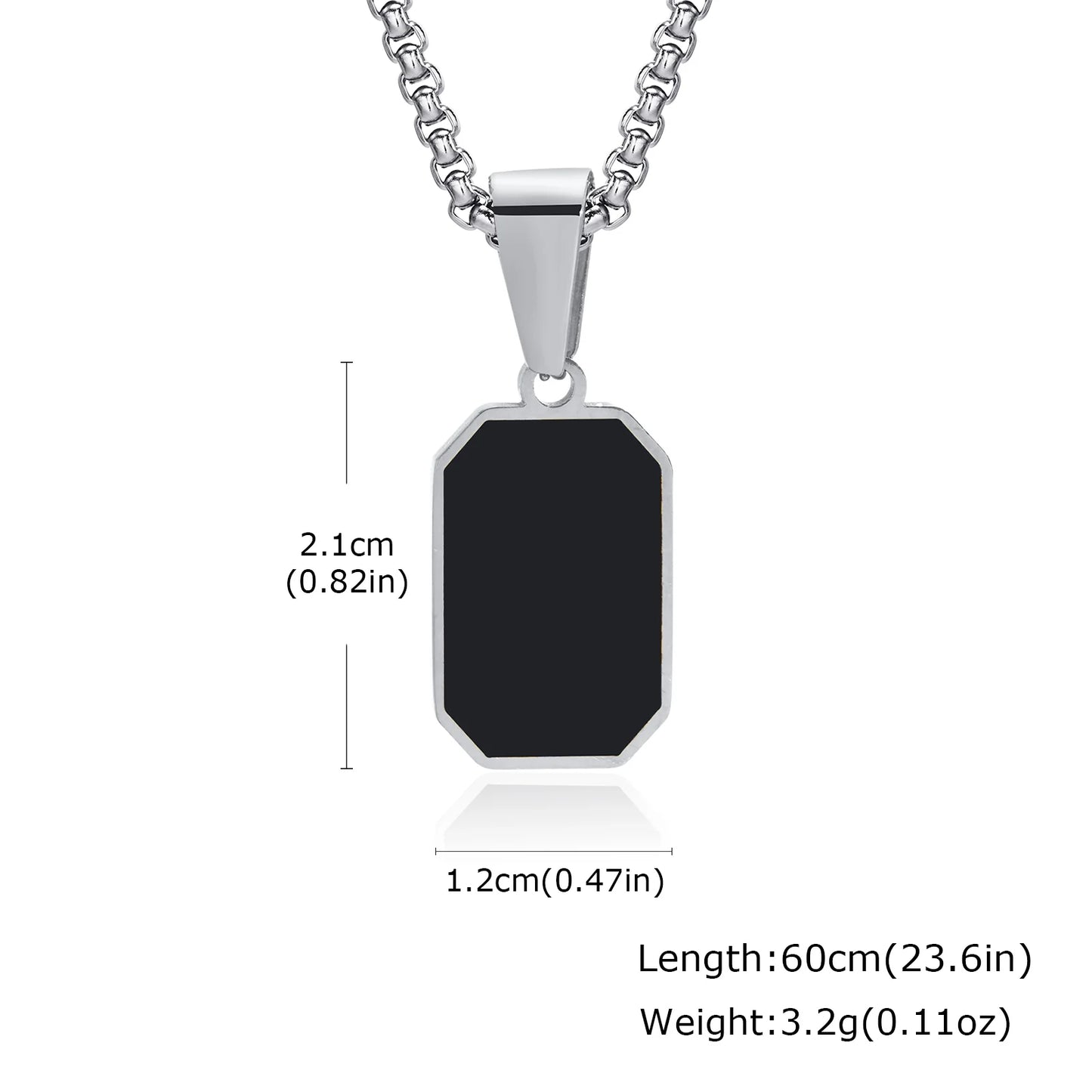Men's Silver Color Geometric Pendant Necklace, Non Fading Stainless Steel Compass Necklace with Chain, Stylish Jewelry Gifts