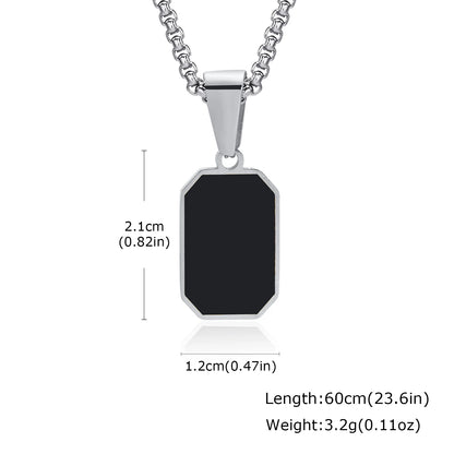 Men's Silver Color Geometric Pendant Necklace, Non Fading Stainless Steel Compass Necklace with Chain, Stylish Jewelry Gifts