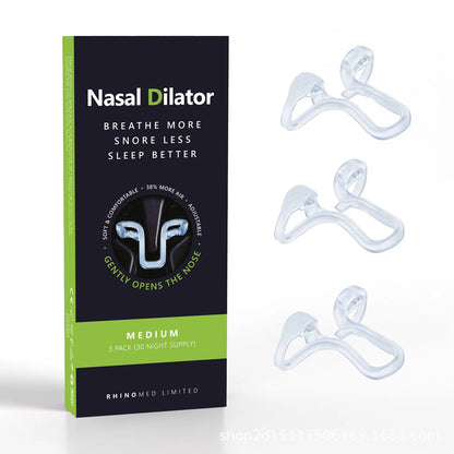 Silicone Anti Snoring Nose Clip Elastic Nasal Dilator for Better Sleep Improved Airflow Travel Home Use Comfort