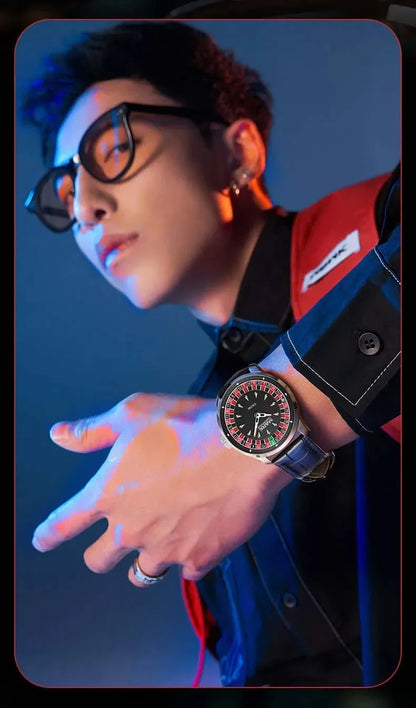 Mark Fairwhale Casual Leather Strap relógios masculino Quartz Fashion WristWatch Waterproof Fashion Watches for man reloj hombre