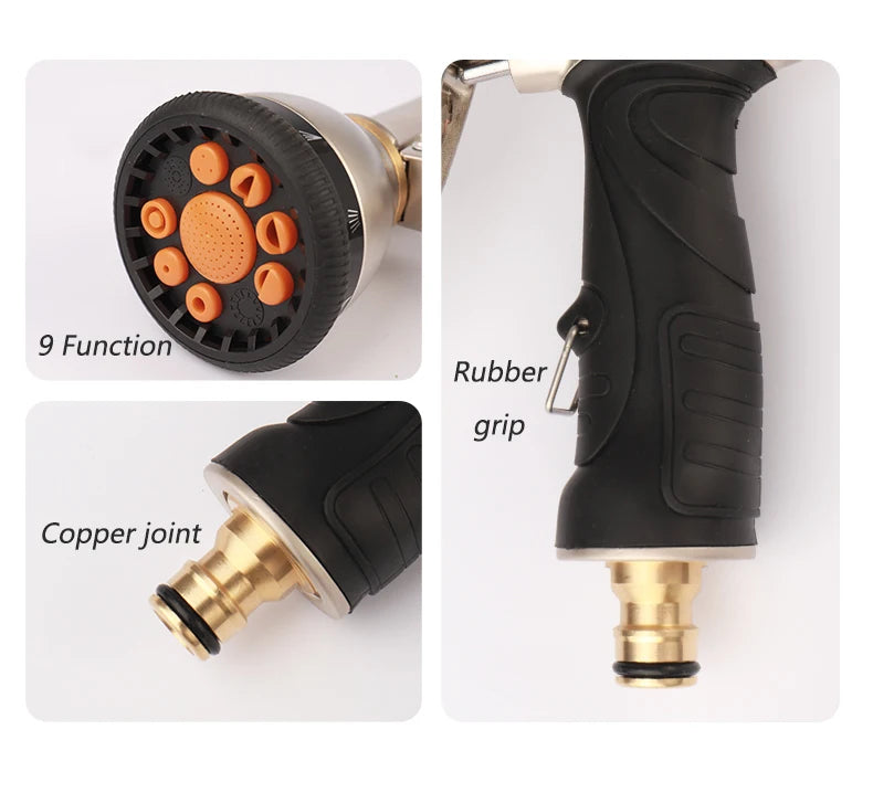 High Pressure Garden Water Hose Expandable Magic Flexible 2.5-30 Meters Sesame Granules Pipe Garden Farm Irrigation Car Wash Gun