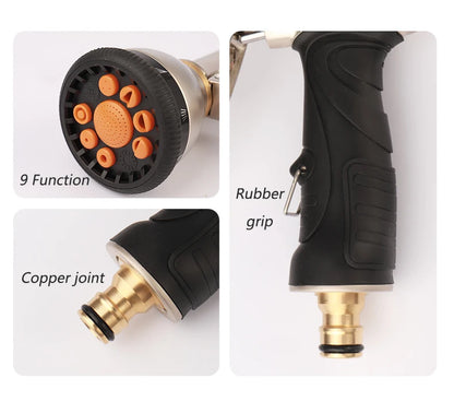 High Pressure Garden Water Hose Expandable Magic Flexible 2.5-30 Meters Sesame Granules Pipe Garden Farm Irrigation Car Wash Gun