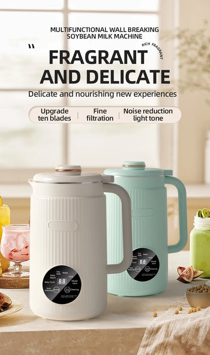 8-in-1 Multifunctional Automatic Nut Milk Machine&Coffee Maker, 40oz Auto Self-Cleaning Delay Start, Keep Warm Boil