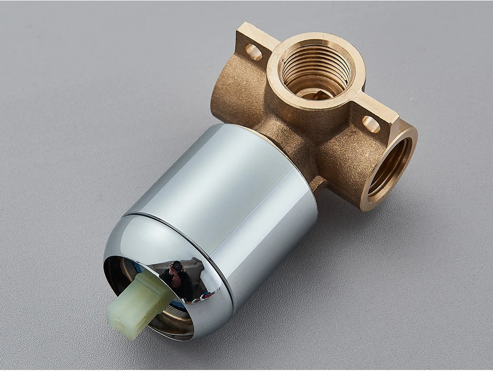 Brushed Gold Handheld Shower Bathroom Shower Faucet Hot & Cold Water Tap Brass Shower Holder 1.5M Hose Brass Shower Valve