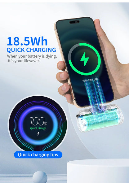 Portable Charger 5000mAh Fast Charging Mini Power Bank Type C for HUAWEI iPhone Samsung Xiaomi Redmi External Battery Powerbank