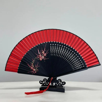 New Bamboo Folding Fan Chinese StyleFan Classical Carving Craft Fans Portable Summer Female Dance Hand Held Fan Gift Home Decor