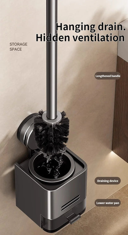 Suction Cup Toilet Brush For Household Wall Mounted Toilets With No Dead Corners Bathroom And Toilet Seat Cleaning Tool