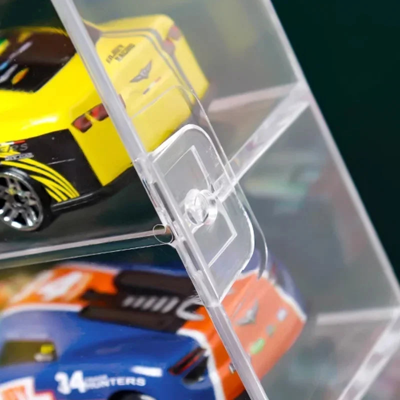 1:64 Acrylic Car Display Box For Hot Wheels Car Model Toy 8 Grid Cabinet Rack Dustproof Stackable Car Storage Box For Hotwheels