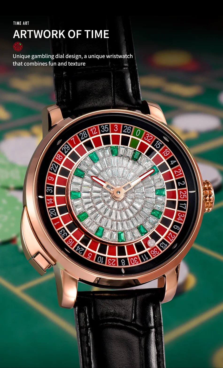 Mechanical Watches Pro Men's PINDU Watch NH35A Movement Sapphire Glass Waterproof Button Design Wristwatch Russian Roulette