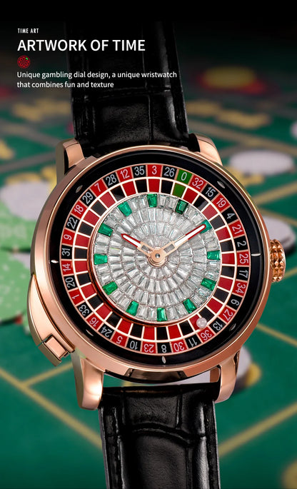 Mechanical Watches Pro Men's PINDU Watch NH35A Movement Sapphire Glass Waterproof Button Design Wristwatch Russian Roulette