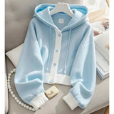 Patchwork Hooded Cardigan