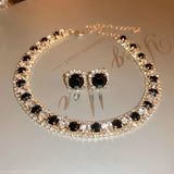 Rhinestone Necklace & Earring Set — product image