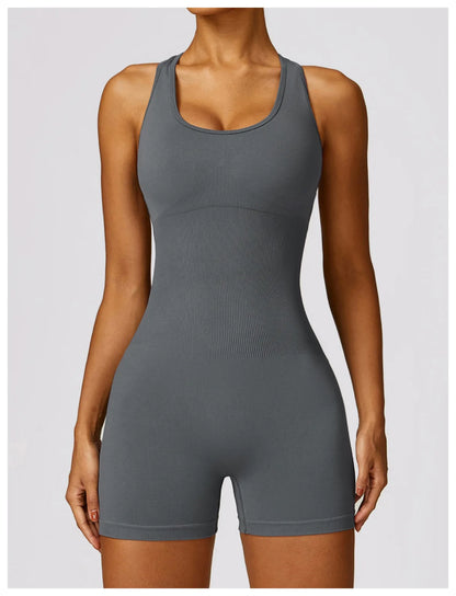 Sexy Back Jumpsuit Gym Set Women Training Yoga Suit Sportswear Women Sports Jumpsuit Fitness Rompers Stretch Workout Bodysuits