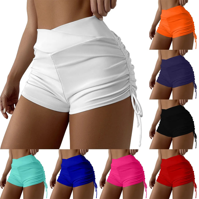 Adjustable Side-Tie Swim Shorts