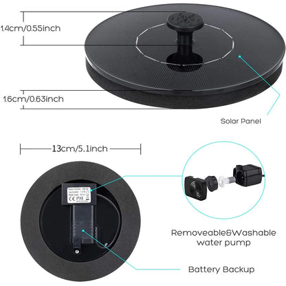 Circular Solar Fountain Pump Outdoor Swimming Pool Mini Floating Fountain Garden Courtyard Water Landscape Decoration Fountain