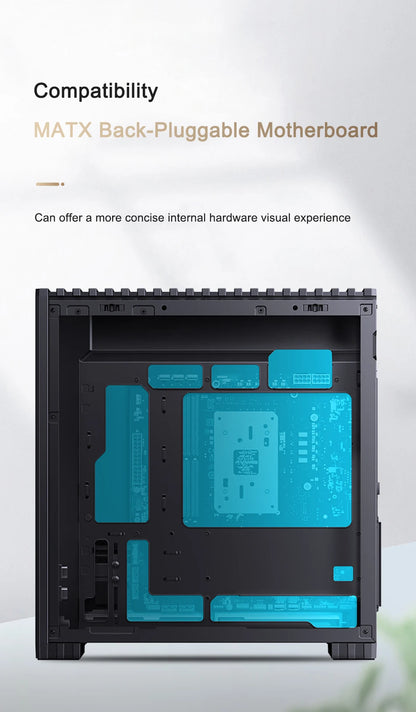 Jonsbo D34 MATX SeaviewRoom Chassis Support 280 Cold Row ATX Power Supply Type-C Digital Monitoring Screen Mini-ITX Desktop Case