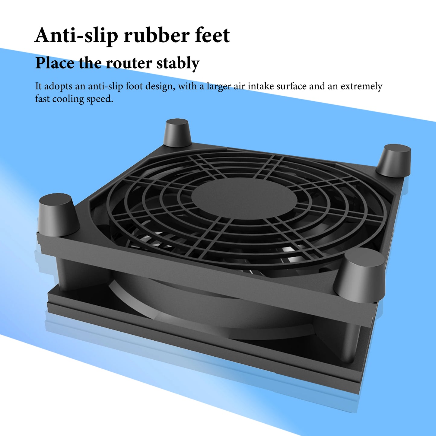 Home Router Cooling Fan For Ipad USB-Powered Silent Computer Fan 3-Speed Adjustable Silent  Fan Cooling with Controller