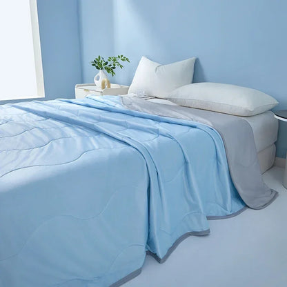 1PCS Double-Sided Ultra-Soft Cooling Summer Quilt Bed Blanket | Large Cooling Air-Conditioning Blanket for Hot Sleepers | Machine Washable Dual-Use Summer Cooling Quilt | Dormitory Office Nap Blanket Sofa Throw | Practical Su