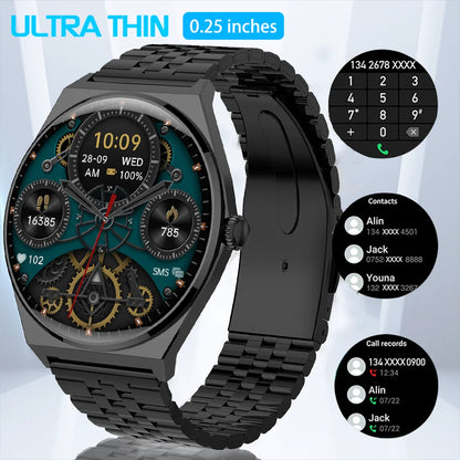 DAORKOW New Ultra thin Wireless Call SmartWatch Women Watches Men Sports Fitness Tracker Heart Rate Smartwatches For Android IOS