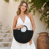 Woven Straw Top-Handle Tote — view 4