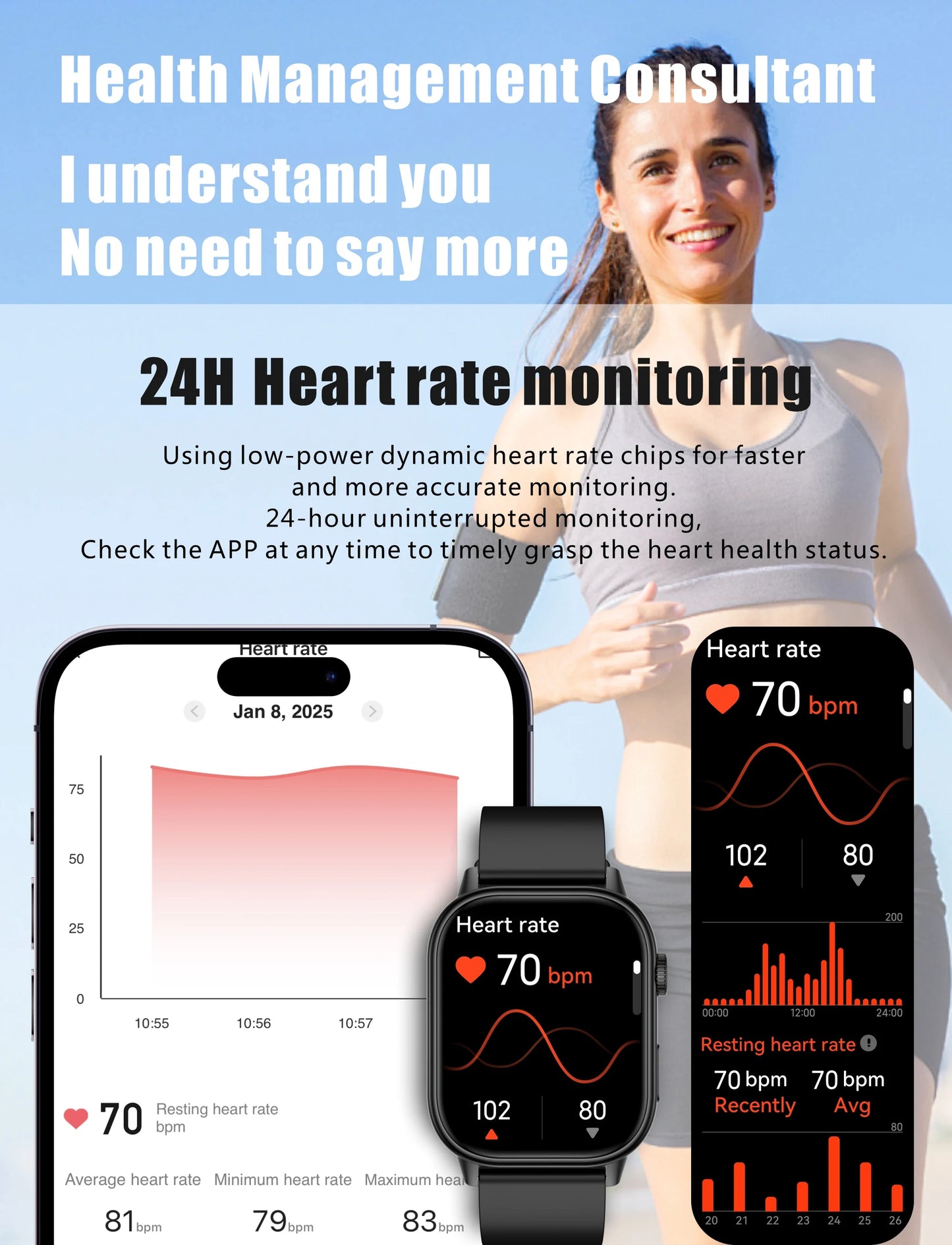 2026 New Multifunctional Smartwatch Women Gift Built-in GPS Bluetooth Call Music Fitness Sports Bracelet Sleep Monitor Watch Lad