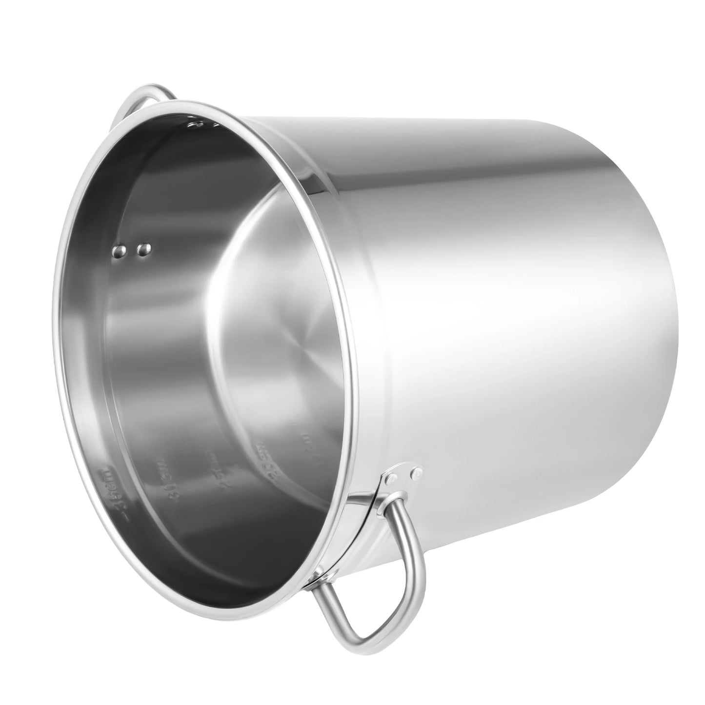 35/50/70L Soup Pot with Cover&Handles, Multi-functional Stainless Steel Stock Pot for Storing Liquid/solid Items