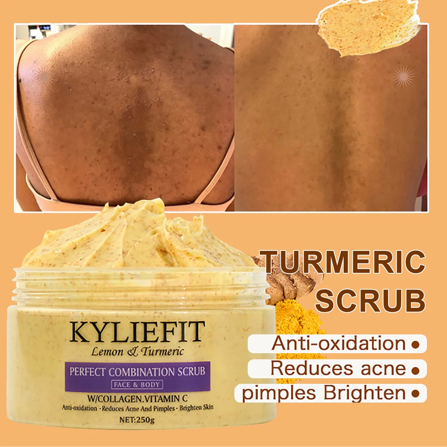AILKE Organic Turmeric Skin Care Set, Brighten, Cleaning Skin, Remove Acne,Pimples, Whitening, Even Skin Tone, Improve Dry Skin