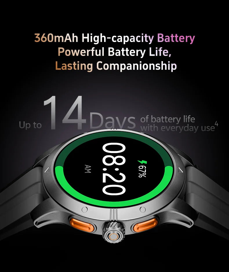 GTR5 Smart Watches AMOLED Bluetooth Call 1.43 inch Large Screen Men Sports Fitness Tracker Heart Rate Health Monitor Smartwatch