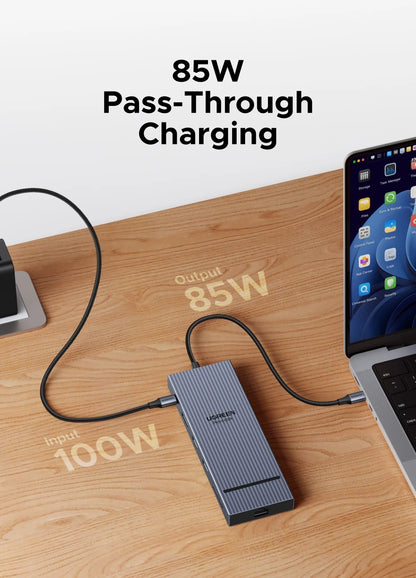 UGREEN 12-in-1 USB HUB Type-C to 2HDMI 4K120Hz DP USB3.2 10Gbps SD/TF RJ45 PD100W for MacBook Dell HP Laptop Accessories Docking