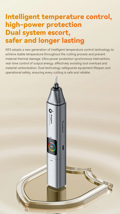 Awgem KE5 Handheld Ultrasonic Cutter Ultrasonic cutting knife DIY Electric Carving Tool for Plastic/Resin/3D Printing/Textile