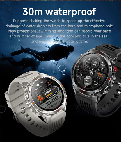 HT37 T-Rex 3 Pro Military GPS Smart Watch Waterproof Dual-band GNSS Compass Altimeter Swim 170 Sports Mode Watch with Flashlight