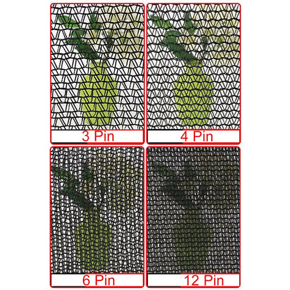 6X6m Black Shade Cloth with Grommets Sunblock Mesh Cover Anti-UV Garden Balcony Plant Sunshade Net Outdoor Greenhouse﻿﻿﻿﻿﻿﻿﻿﻿﻿﻿