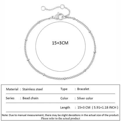 SUNIBI Classic Snake Chain Bracelets for Women Trend  Fashion Stainless Steel Cuban Chain Bracelet Trendy Woman Gifts Jewelry