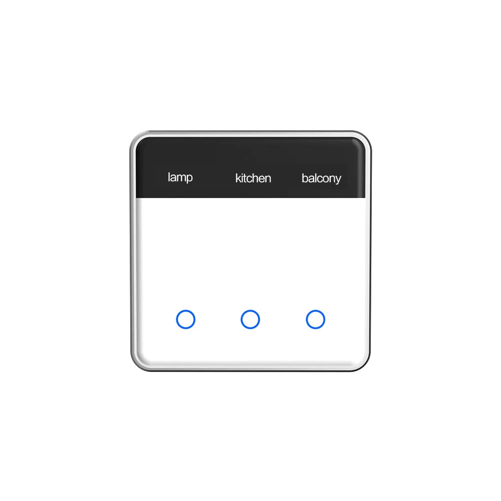 Zemismart DIY Name Switch EU Type Zigbee Smart Display Screen Touch Light Switch Works with Tuya Alexa Google Home Voice Control