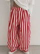 Striped Balloon-Leg Pants