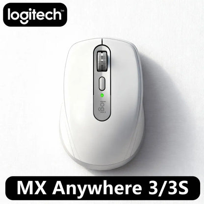 Logitech MX Anywhere 3S Mouse, Wireless, 8000 DPI, MagSpeed Scroll, Silent, 10m, USB-C Charge, Laptop