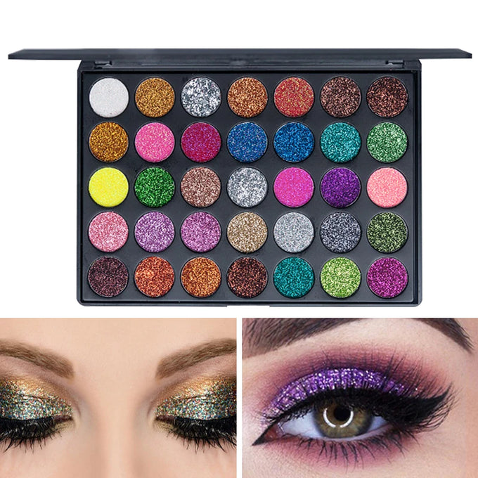35-Color Matte & Glitter Eyeshadow Palette — product image