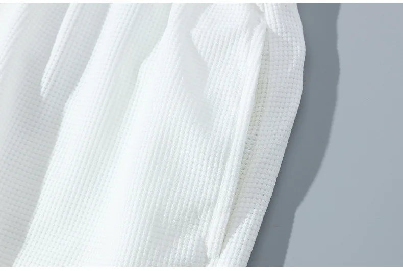 Waffle Men's Summer Short Sleeve And Shorts Two Piece Sets Sports Casual Tracksuit Men Comfortable Cool Shorts Oversized Set