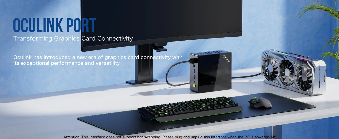 GMKtec K8 Plus Mini PC AMD R7-8845HS NUCBOX Window 11 Pro AMD Radeon™ 780M Oculink*1（PCIE GEN4*4)） DDR5 5600MHz
