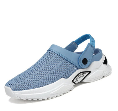 2025 Summer Flip Flops Large Size Men's Half-Slippers Men's Sandals Student Bag-Toe Sandals Beach Shoes Casual Breathable