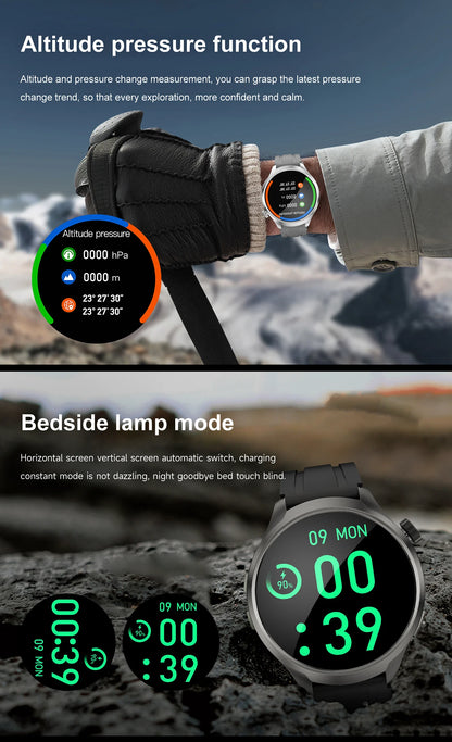 NEW GPS Outdoor fitness NFC Smart Watch Men 1.85 Inch AMOLED Screen  Bluetooth Call IP67 Waterproof Man Smart Watches Man 2025