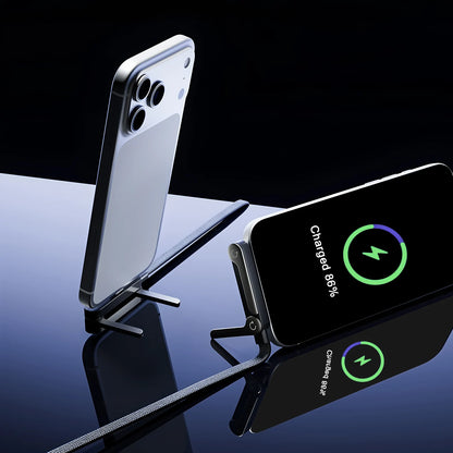 USB Type C Flat Charger Charging Cable C Kick Cable Stand Invisible Support Foldable Phone Holder 240W Charge Bracket For iPhone