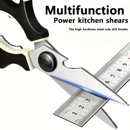 20.5cm (8-Inch) Heavy Duty Kitchen Scissors - 2CR14 Stainless Steel Multifunctional Shears with Protective Sleeve