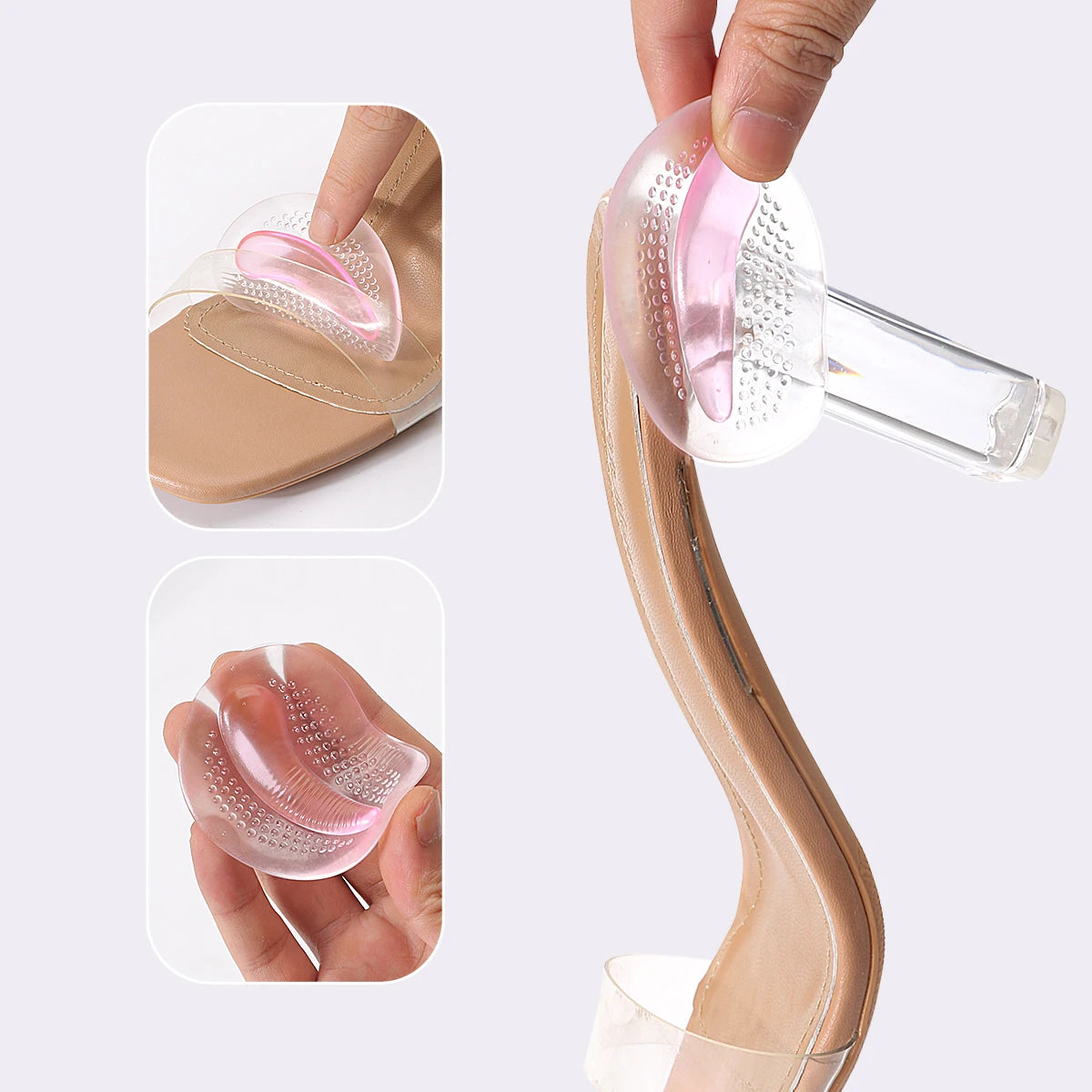 Thickened Half A yard Pad High Heels Insole Forefoot Pad Silicone Forefoot Pad Ladies Sandal Anti-skid Pad Anti-pain