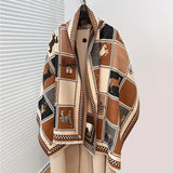 Horse-Print Winter Shawl Wrap — view 4