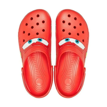 Cartoon Slippers Men Sandals Casual Ankle-Wrap Eva Car Flip Flops Shoes Lightning Mcqueen Outdoor Beach Holey Shoes