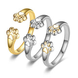Adjustable Cat Paw Open Ring — view 2