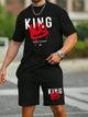 Men's King Graphic T-Shirt & Shorts Set — view 15