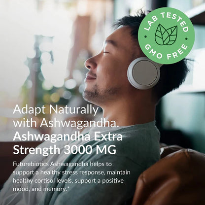 Organic Ashwagandha Root Extract Capsule, Ashwagandha Supplement Help Stress, Focus, Brain, Energy Support Sleep Health
